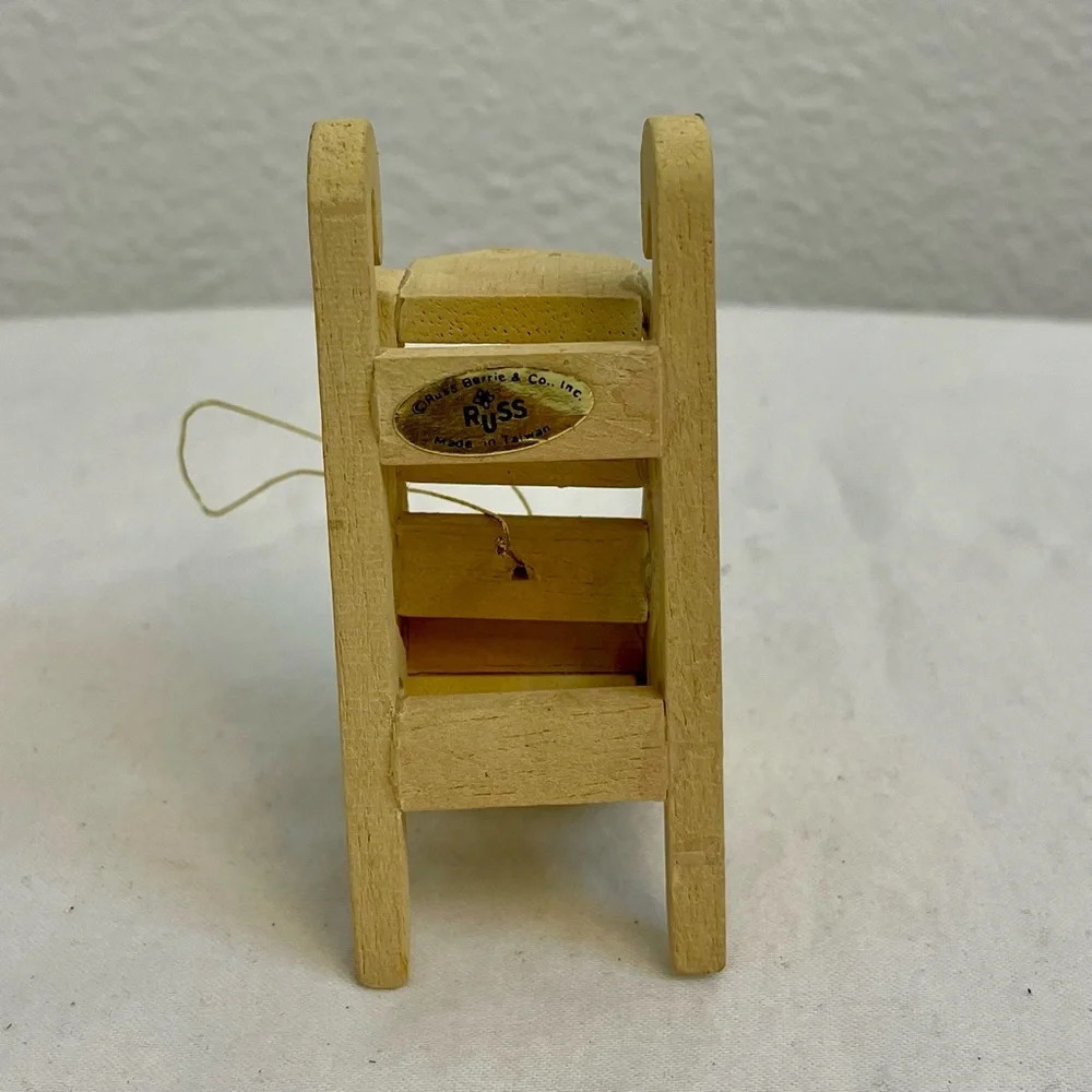 Vintage Russ Country Antique Ornaments Wooden Sleigh Style # BX 2056. - Picture 10 of 10